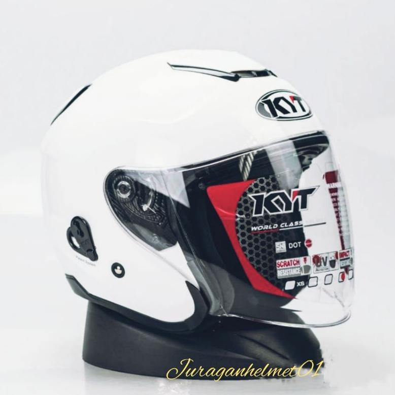 NEW Helm Half Face KYT Kyoto Putih Original M-XL [terbaik][terlaris]