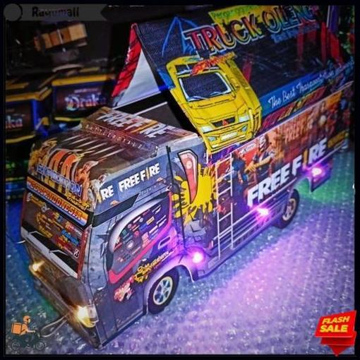 Mainan Truk Oleng Spesial Full Lampu Terpal Murah Meriah