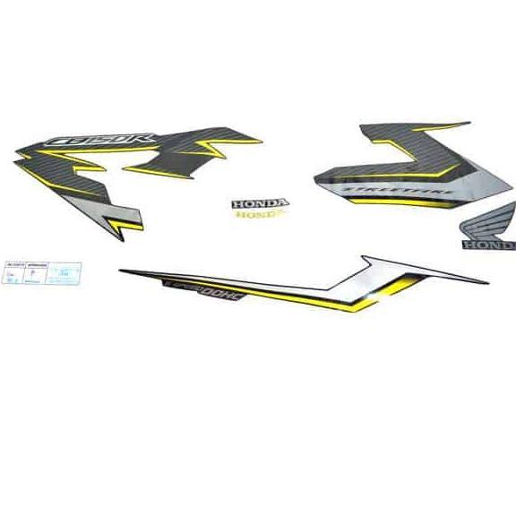 STICKER BODY KIRI (STRIPE SET L) BLACK YELLOW CB150R STREETFIRE K15G