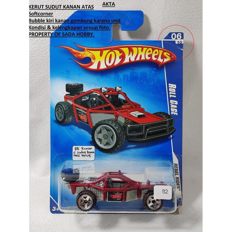 HOT WHEELS HOTWHEELS REBEL RIDES ROLL CAGE RED AKTA CADATOYS