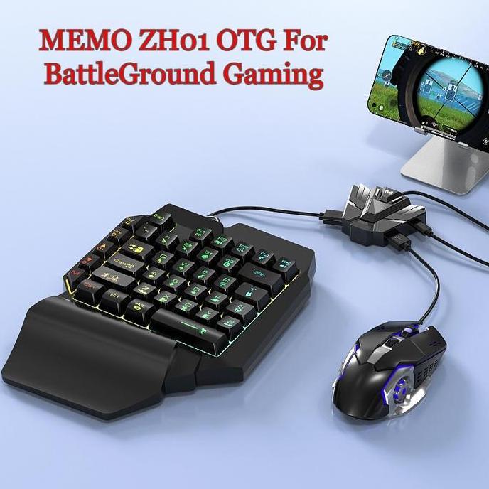 Dwiprihatin13 - MEMO ZH01 OTG Converter Keyboard & Mouse Gaming RGB