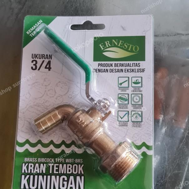 Kran Air 3/4" / Kran Tembok / Kran Kuningan / Keran Tembok Kuningan 3/4" Inch
