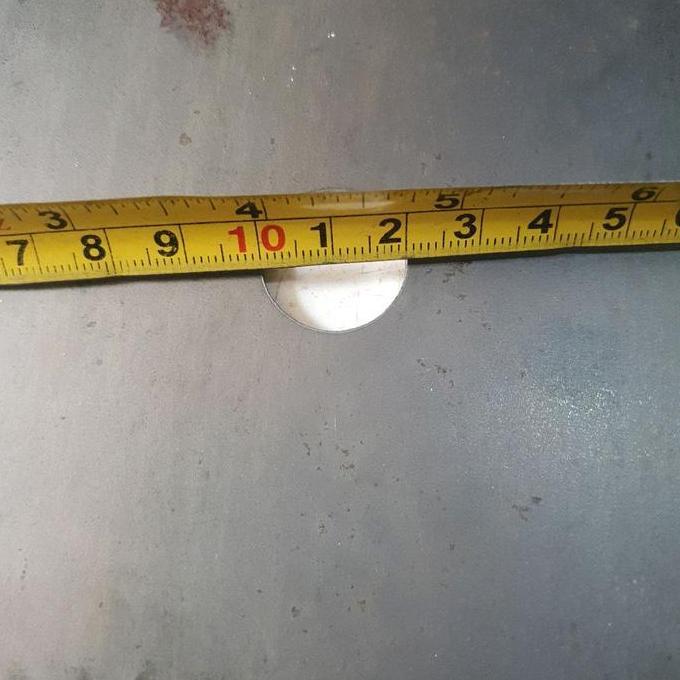 Plat Besi Bulat Tebal 2,8mm Diameter 207 mm Dan Tengah Lubang 20 mm