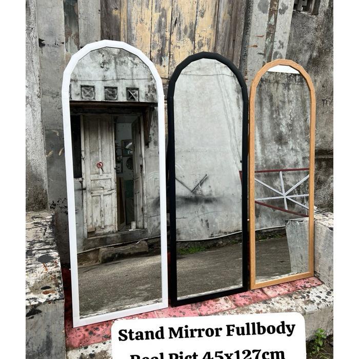Jogja Instant Standing Mirror Dome Fullbody+Lampu 45X127Cm Cermin Lengkung Ready