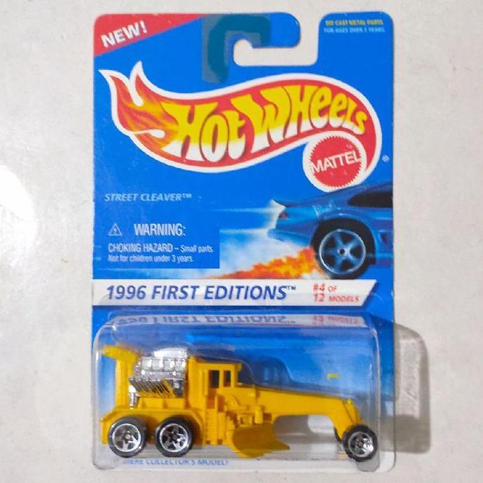 HOTWHEELS HOT WHEELS STREET CLEAVER KUNING VELG 5SP 1996 FIRST EDITIONS BLUE CARD RARE FUN99