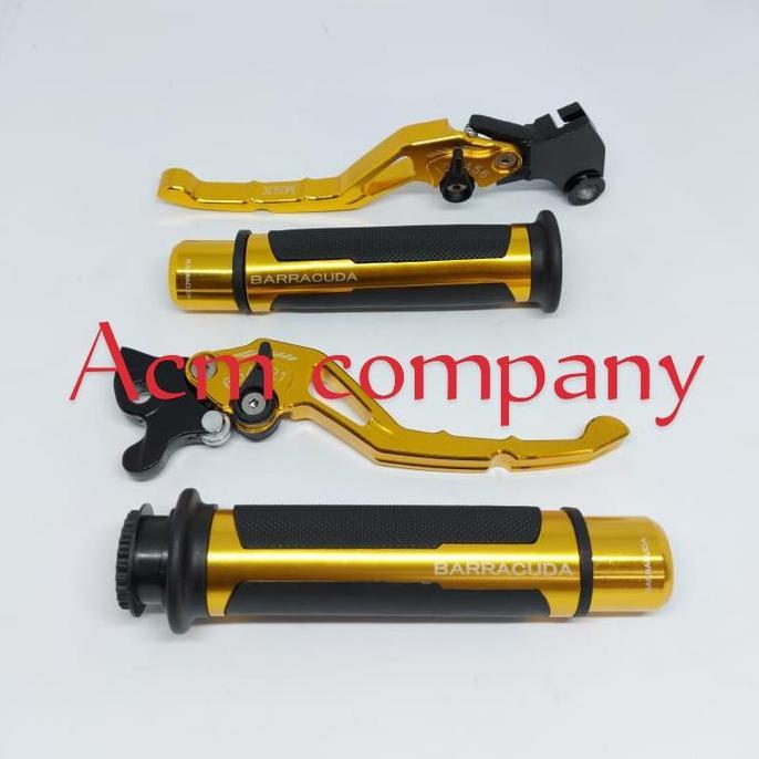 Paket Handle rem cnc + Grip Barracuda Aerox 155 & Aerox 155 New 2020