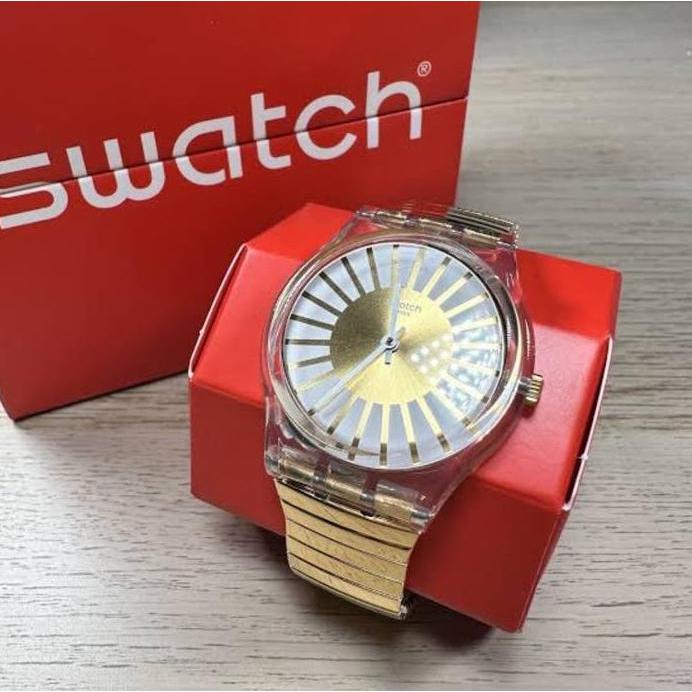 Swatch Analog Jam Tangan Rantai Unisex GE248B RAYON DE SOLEIL Original