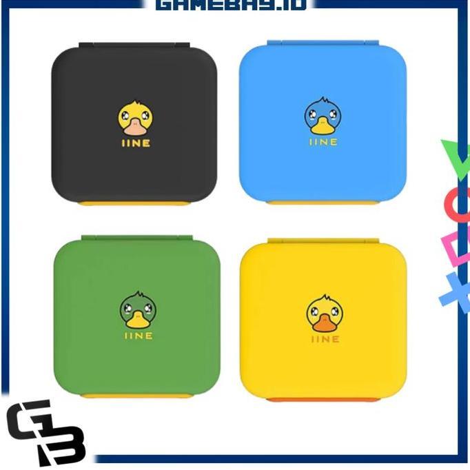Nintendo Switch IINE Duck Magnetic Card Case / Cartridge Case / Tempat kaset ( Black / Hitam - Blue 