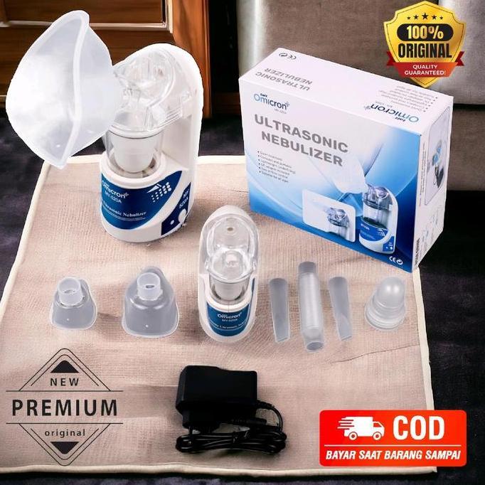 Nebulizer Portable Mesh Alat Uap Terapi Pernapasan Inhaler Batuk/Asma/Flu Original TaffOmicron Peraw