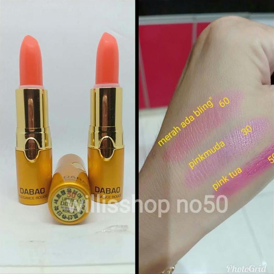 Lipstik Dinju Dabao Korea Tahan 24 Jam Nomor 50 Warna Pink Tua