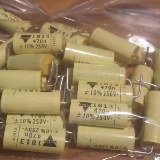 CAPACITOR INPUT AUDIO 470N/250V 470 NF 470N 470NF 0.47UF 0.47 250V AXIAL VISHAY CAPACITORS SAF12