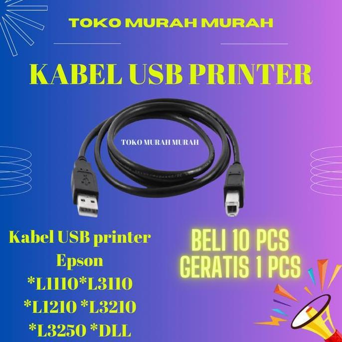 Kabel Usb Printer Epson L1210 L3210 L3250 L3256 L4250 L4260 L5290 Baru