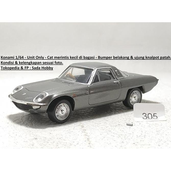 KONAMI 1/64 MAZDA COSMO SPORT (L108) 1968 GREY UNIT ONLY MINUS CADATOYS