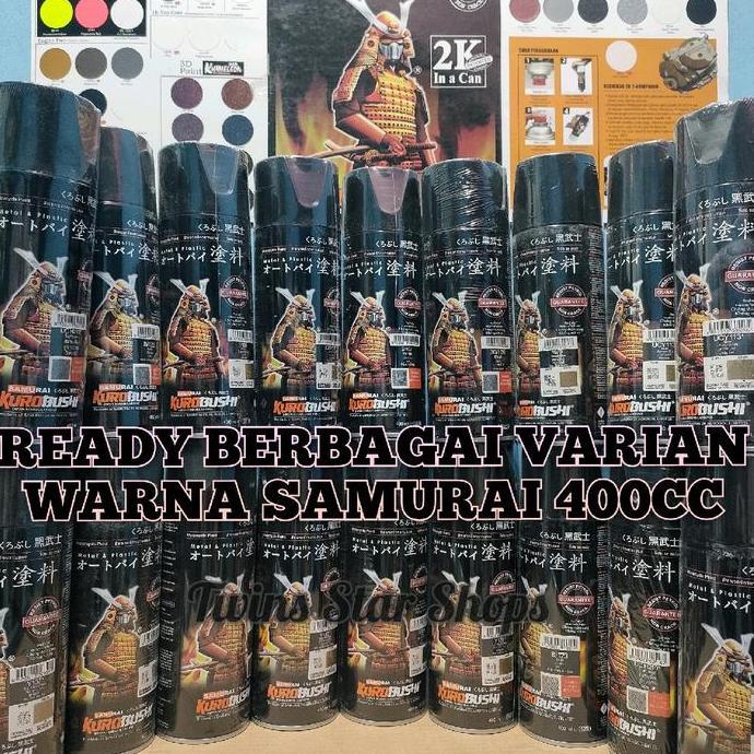 df.lestaryy - samurai paint pilok pilox cat semprot ready semua varian warna black hitam metalic met