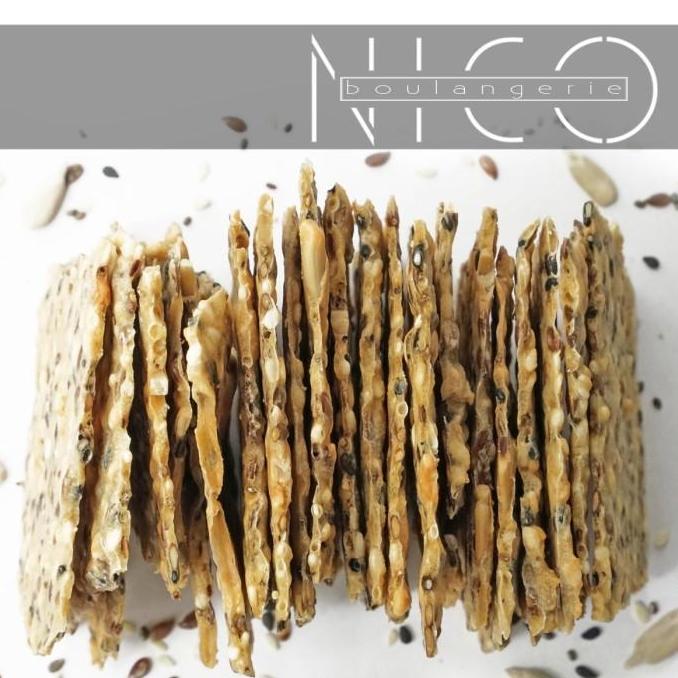 Yummy NICO Boulangerie Multiseed Healthy Crackers - Vegan, Gluten-Free, Superfood Rich, Camilan Seha