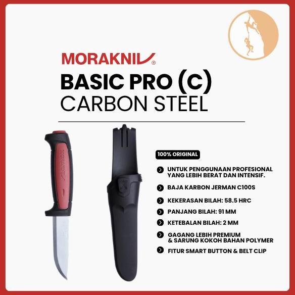 Pisau Carbon Steel Bushcraft/Pertukangan/Crafting - Morakniv PRO (C)