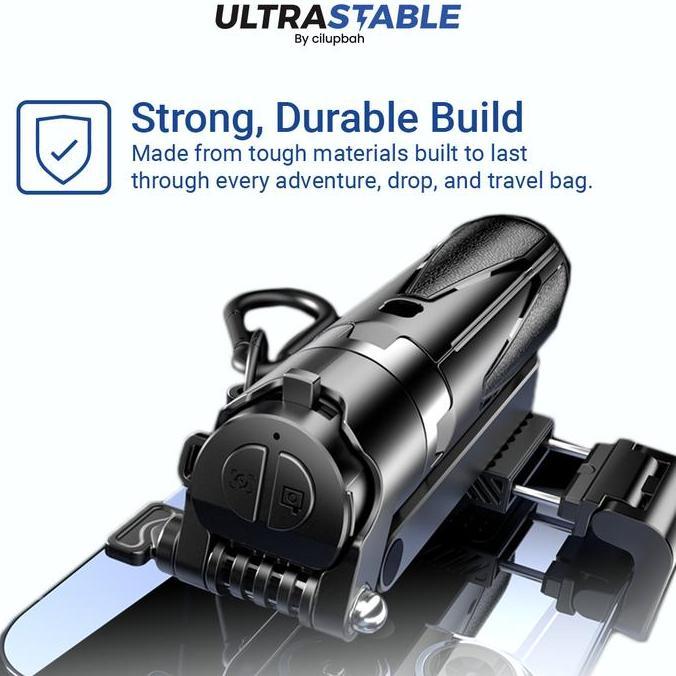 ULTRA STABLE SP15T Mini Tripod Tongsis HP 40cm - Selfie Stick Lipat Bisa Berdiri, Multi-Angle Rotati