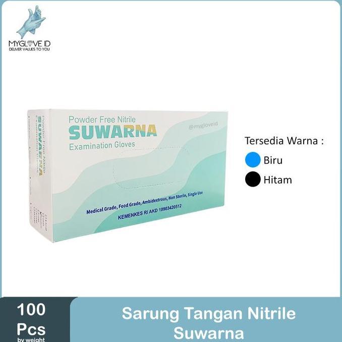 SARUNG TANGAN KARET MEDIS HANDSCOON NITRILE NITRIL NON POWDER 100 PCS SUWARNA