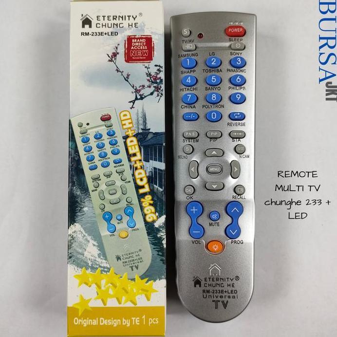 REMOTE MULTI TV UNIVERSAL CHUNGHE 133+LED & 233+LED REMOT PENGGANTI