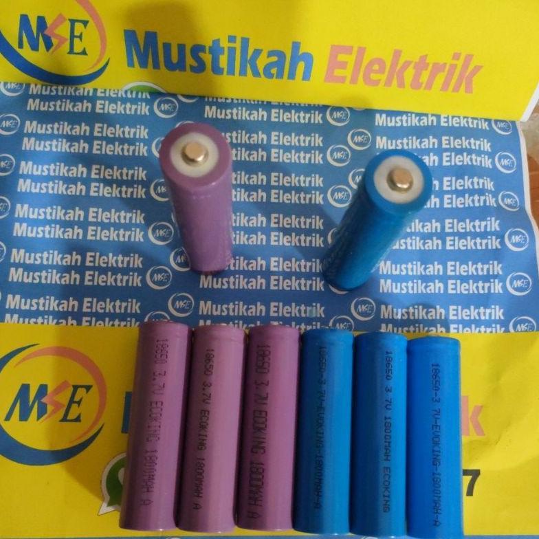 Baterai 18650 Rechargeable Mustikah Elektrik 3,7 Volt