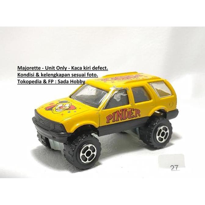 DIECAST MAJORETTE GMC CHEVROLET BLAZER JIMMY PINDER CIRCUS VARIAN BUMPER HITAM UNIT ONLY CADATOYS