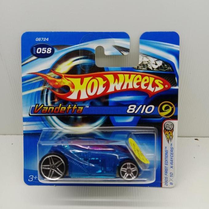 HOTWHEELS   VANDETTA  BIRU SHORT CARD   LWA16-22 A2158