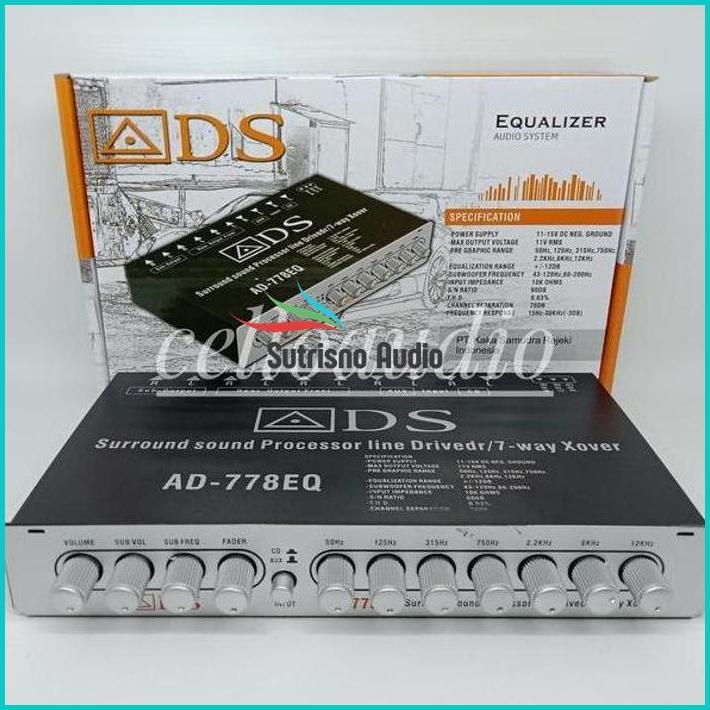 Pre Amp Ads Ad-778Eq Equalizer Mobil Ads Ad 778Eq