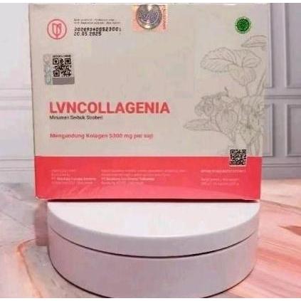 LVN Collagenia Serbuk Collagen Stroberi Suplemen Collagen Pencerah Kulit Badan Aman 1 Box isi 10 sac