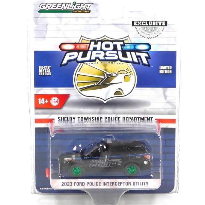 30451 - GREEN MACHINE GREENLIGHT 1/64 SHELBY TOWNSHIP POLICE - 2023 FORD POLICE A2158