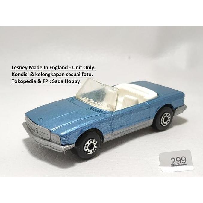 DIECAST VINTAGE MATCHBOX SUPERFAST LESNEY NO 6 MERCEDES BENZ 350 SL BIRU ENGLAND UNIT ONLY CADATOYS