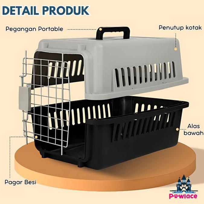 Pawlace Pet Cargo Jumbo Anjing Kucing 3 Ukuran - Kandang Travel Anjing Besar Cargo Kucing Pet Travel