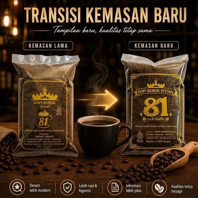 Spesial Kopi Lampung | Kopi Bubuk Cap 81 Produksi Lampung 1kg / Kopi Bubuk / Kopi Lampung