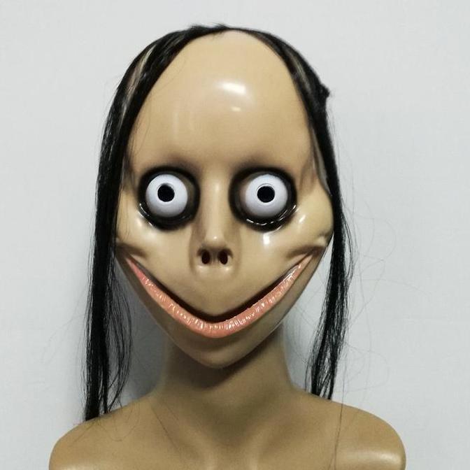 Topeng Hantu Momo Halloween Seram Rumah Hantu Prank Cosplay Scary Mask