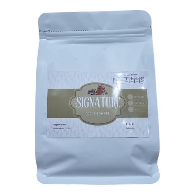 Coklat Cokelat Bubuk Signature Dark Cocoa Powder Low Fat 250Gram Chocolate Susu