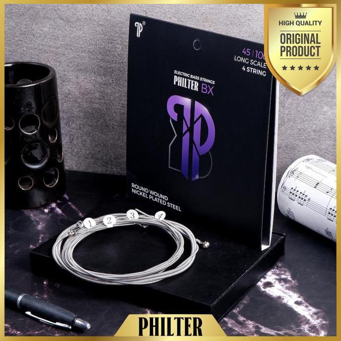 Senar Gitar Bass 4 dan 5 Senar Philter BX Original