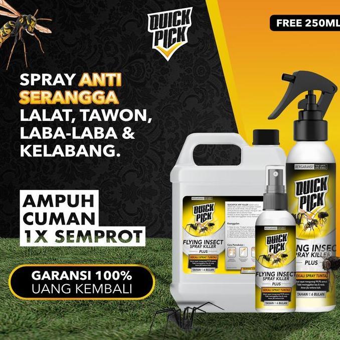 SEMPROTAN PEMBASMI SERANGGA QUICKPICK (FREE 250ML) Aromatic Spray Pembasmi LALAT, KECOA, TAWON, LABA