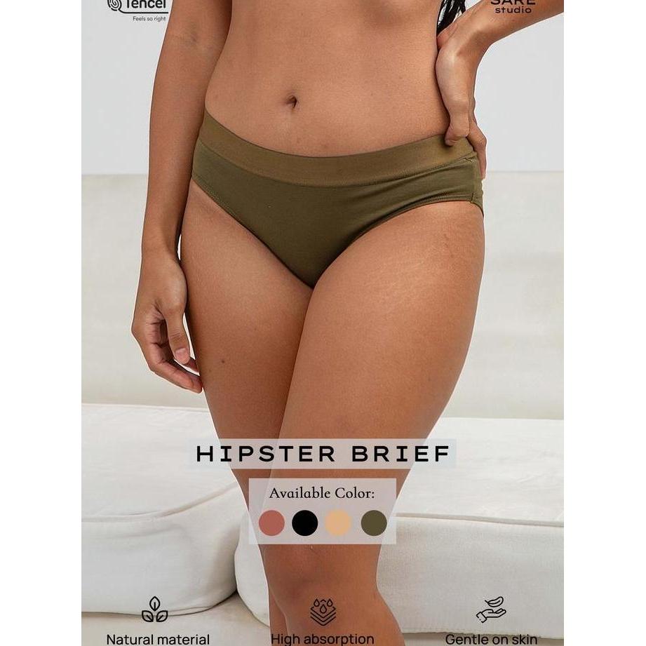 Celana Dalam Wanita Tencel Modal | SARE Underwear studio LOBI Hipster Brief Panty
