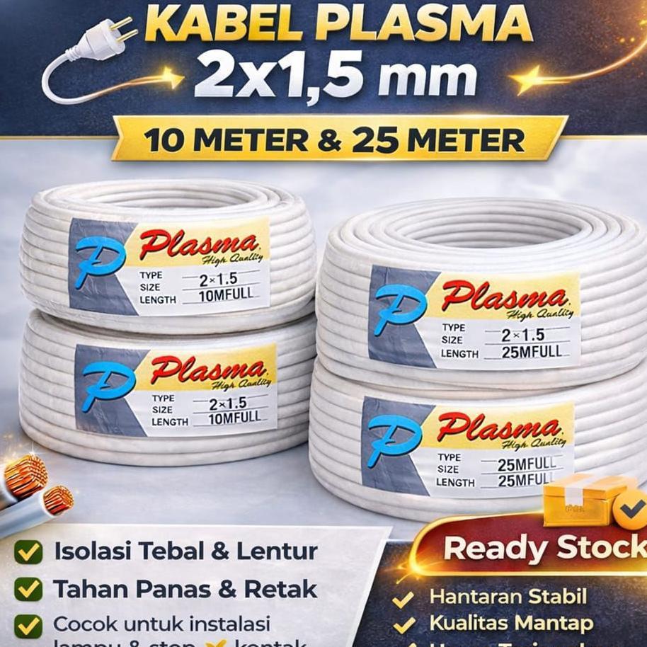 Kabel Listrik Kawat Kabel Tunggal 2 X 1,5 10 Meter