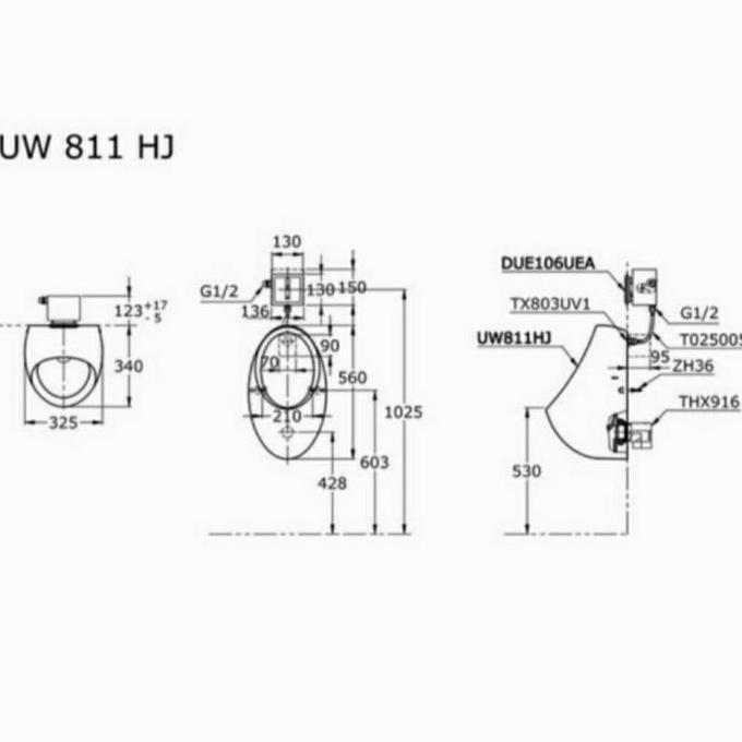 URINAL SENSOR TOTO UW 811 HJ/URINOIR SENSOR TOTO UW811HJ/TOTO ORIGINAL