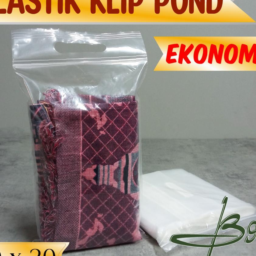 Plastik Klip Ziplock Pond Bening 20 X 30 Cm Isi 100 Pcs / Klip Pond 20X30+7 Cm