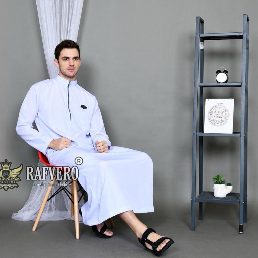 Jubah Slimfit Hitam Toyobo Terlaris - Gamis Putih Polos Pria Jubah Pria Khaleed - Jubah Hitam Polos 