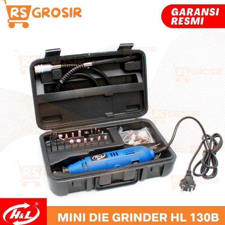 NEW H&L HL 130B  Mini Die Grinder Tuner Set 40 Pcs Mesin Gerinda Bor Tuner Listrik Elektrik [terbaik