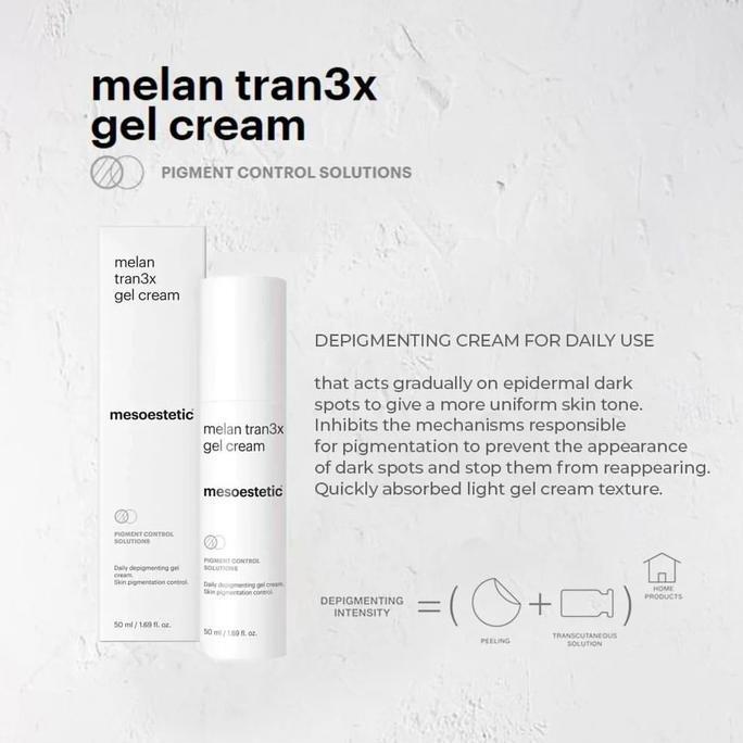 MESOESTETIC MELAN TRAN3X DAILY DEPIGMENTING GEL CREAM - 50ML
