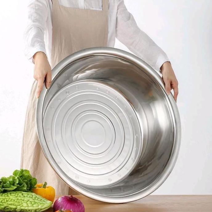 Baskom Stainless Steel Jumbo Baskom Stainless Besar 60cm MS
