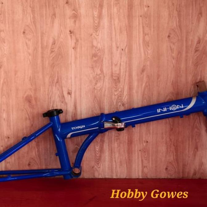 Frame folding bike INHON Tough Chromoly Biru 20* - 22" not Fnhon