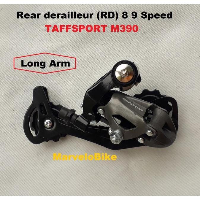 RD Rear derailleur Sepeda 8 9 Speed Long Arm Merk TAFFSPORT M390