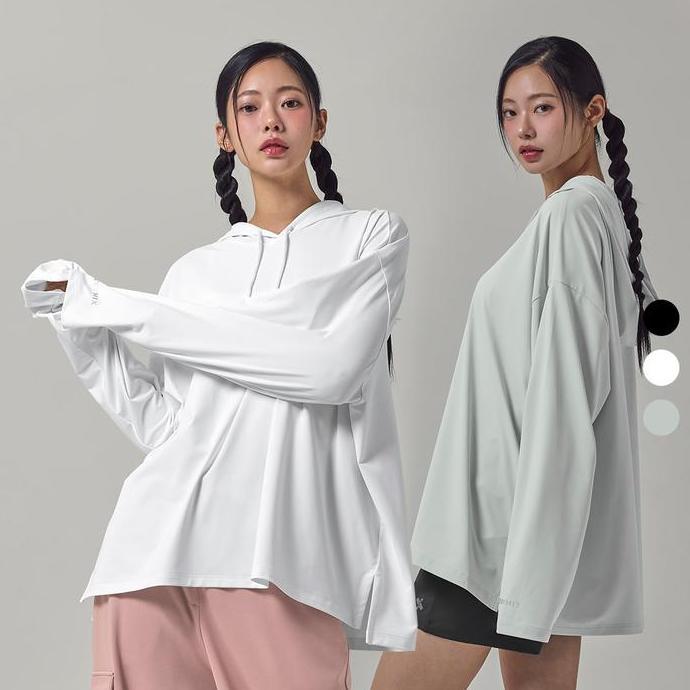 XEXYMIX Medium Feather Overfit Hood Long Sleeve Jaket Hoodie Olahraga Wanita - XFK3TL1109