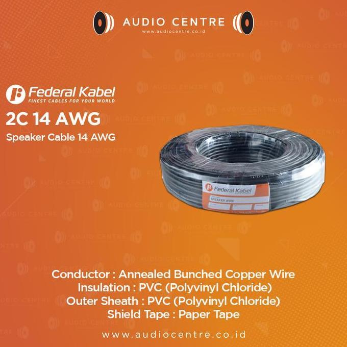Federal Kabel Cable Speaker 14 AWG 2C