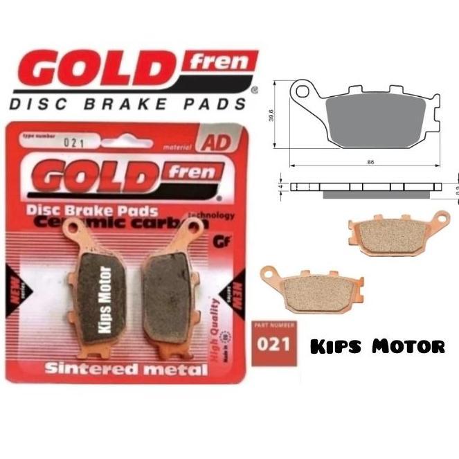 KAMPAS REM BELAKANG SUZUKI GSF SV 650 GSR 750 1000 1250 GOLD FREN 021 READY STOCK