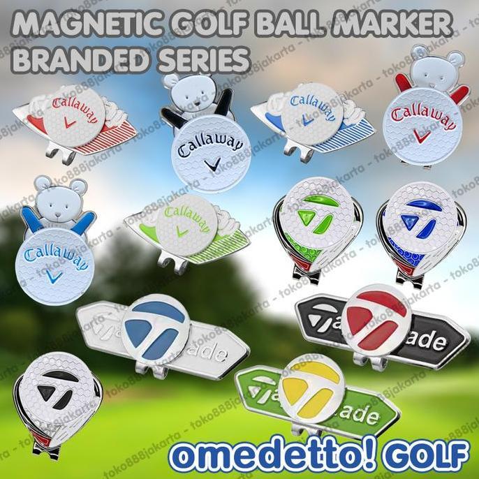 MAGNETIC GOLF BALL MARKER BRANDED WITH MAGNET HAT CLIP